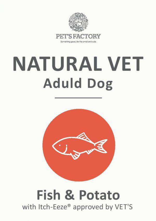 PET'S FACTORY Natural VET Fish & Potato with Itch-Eaze® 12 kg