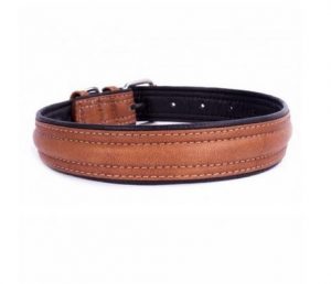 COLLAR Soft kožený obojok brown-black