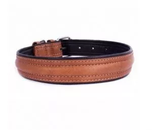 COLLAR Soft kožený obojok brown-black