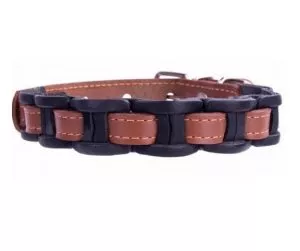 COLLAR kožený obojok vkladaný black-brown