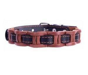 COLLAR kožený obojok vkladaný brown-black