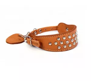 COLLAR Soft kožený obojok pre chrty Brown