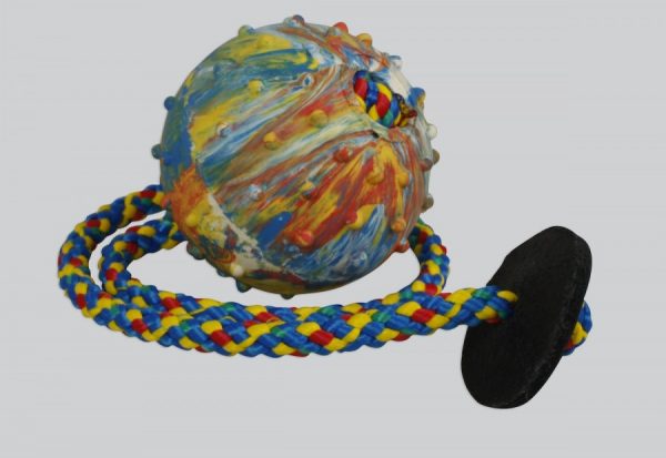 GAPPAY loptička 6 cm, šnúrka 50 cm s koženým krúžkom