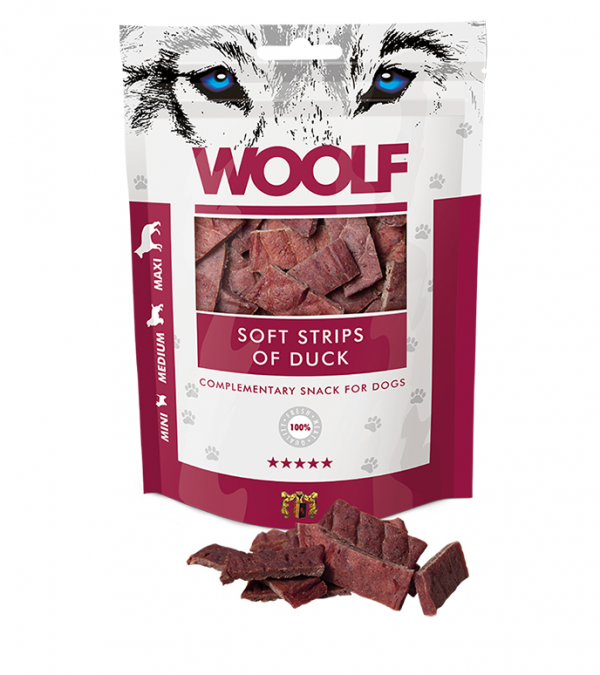 Woolf Dog Soft Strips Of Duck 100 g