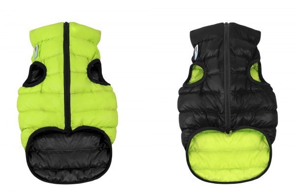 Teplá vesta pre psa AiryVest zeleno / čierna