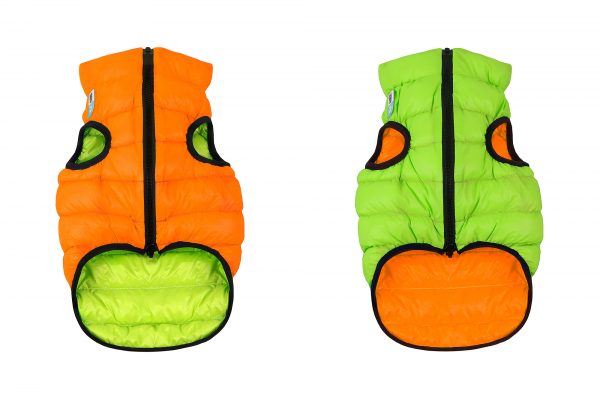 Teplá vesta pre psa AiryVest oranžovo / zelená