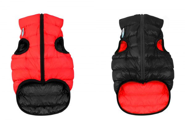 Teplá vesta pre psa AiryVest červeno/čierna
