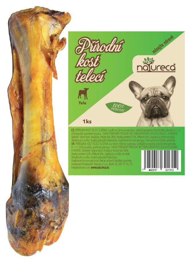 NATURECA Prírodná kosť teľacia sušená 1 ks