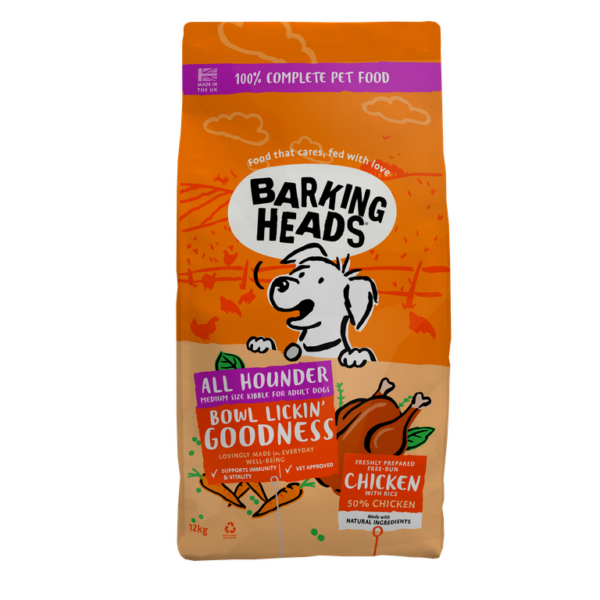 BARKING HEADS All Hounder Bowl Lickin Good Chicken