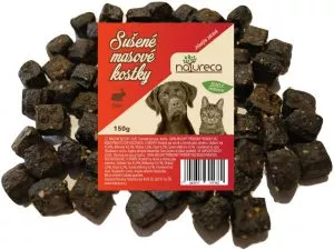 NATURECA pochúťka Mäsové kocky- Zajačie 100% mäso 150g