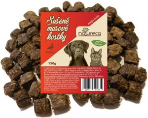 NATURECA pochúťka Mäsové kocky- Kačka 100% mäso 150g