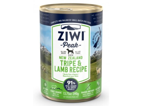 ZIWIPEAK Zelené držky&jahňacie mäso – konzerva 390G