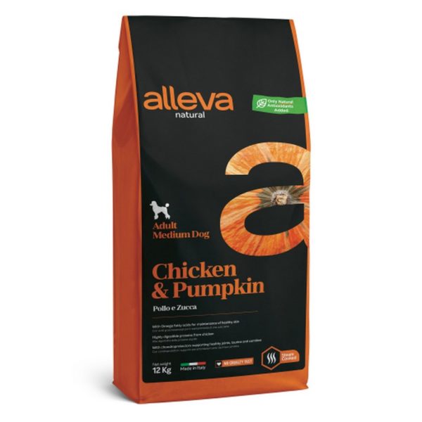 Alleva NATURAL dog chicken&pumpkin adult medium