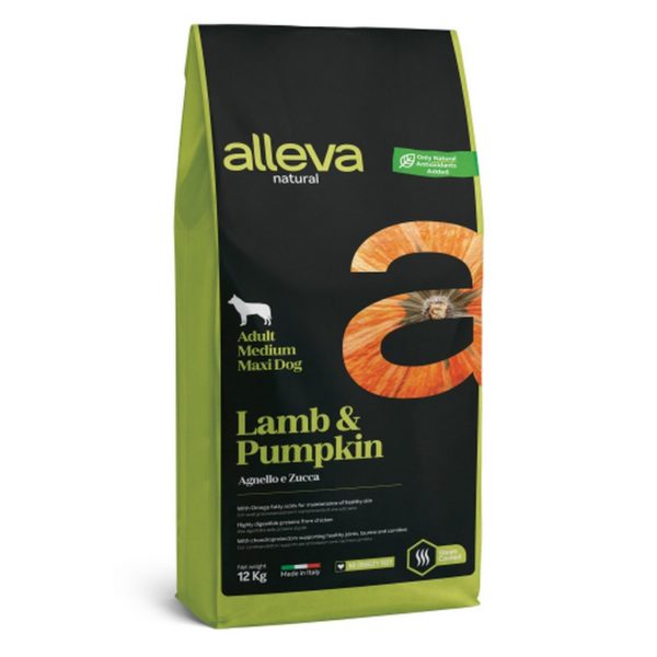 Alleva NATURAL dog lamb&pumpkin adult medium/maxi