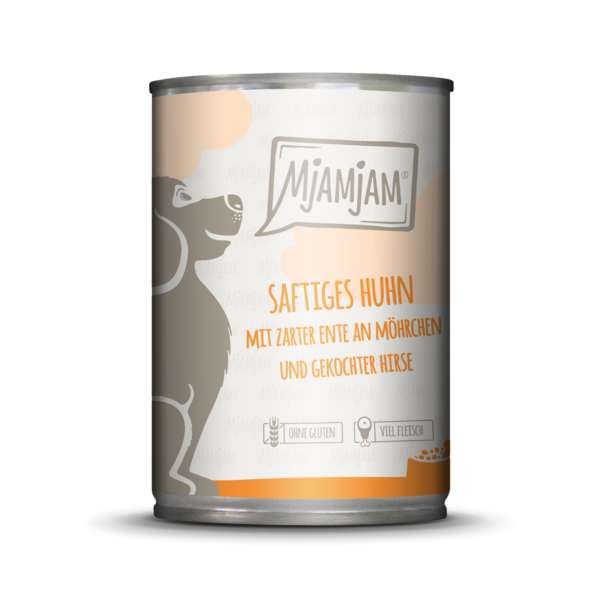 MjAMjAM - Kuracie a kačacie mäso s mrkvou a prosom