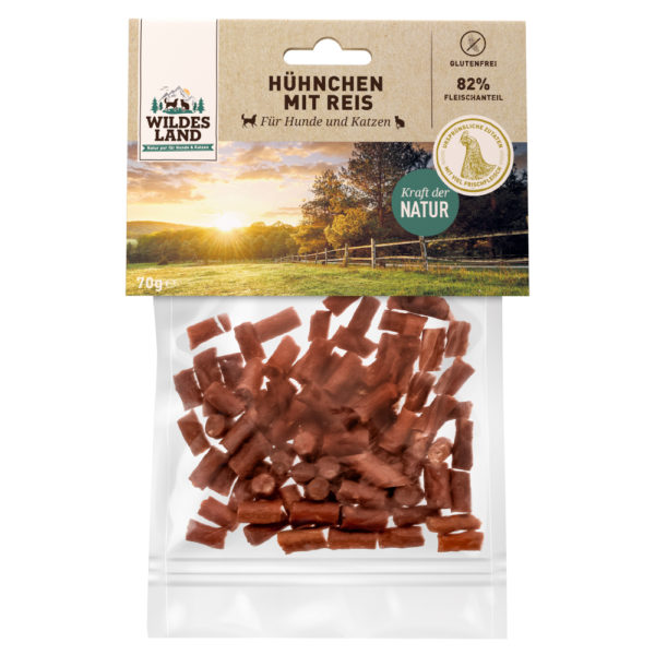 WILDES LAND - Kúsky z kuracieho mäsa s ryžou 70 g