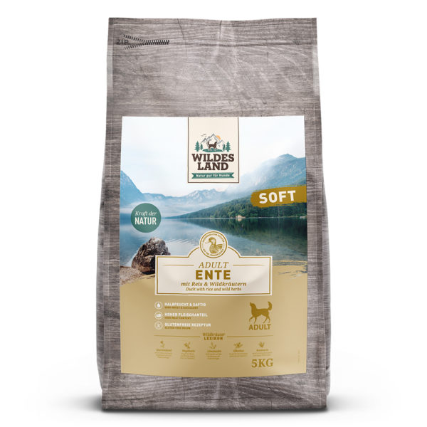 WILDES LAND - SOFT kačacie mäso polovlhké granule