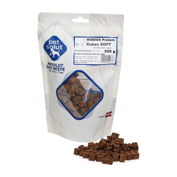 PetSolut SOFT– Mäkké hovädzie proteínové kocky 200g