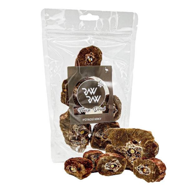 RAW RAW Mrazom sušené pštrosie krky 60g