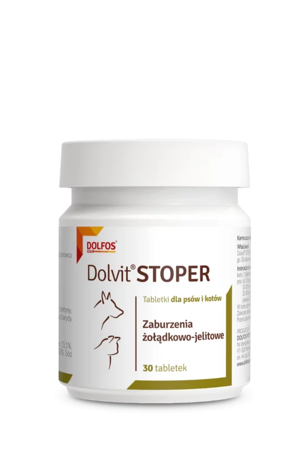 Dolvit STOPER 30 tbl. -prvá pomoc pri akútnych hnačkách pre psy a mačky