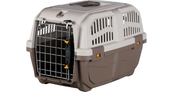 Transportná prepravka SKUDO 1, XS, 30x32x49 cm, tmavo sivá/piesková(max. 12kg)