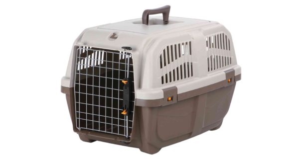 Transportná prepravka SKUDO 3, S, 40x39x60cm, tmavo sivá/piesková(max. 24 kg)