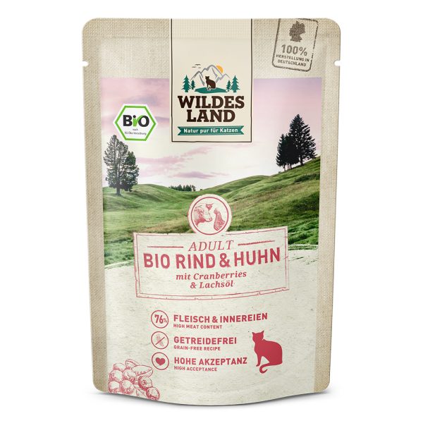 WILDES LAND CAT - BIO Hovädzie a kuracie mäso pre mačky