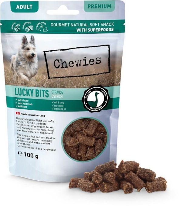 Chewies Lucky Bits s pštrosím mäsom 100 g