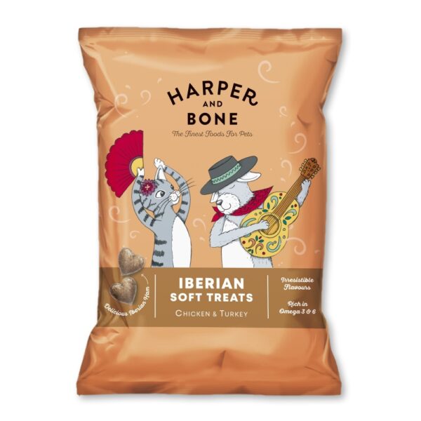 HARPER & BONE Cat & Dog Iberian Soft Treats Chicken & Turkey 90 g
