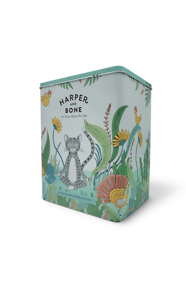 HARPER & BONE Kovový zásobník na maškrty - zelený