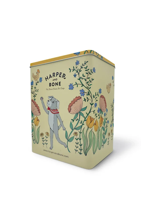 HARPER & BONE Kovový zásobník na maškrty - žltý