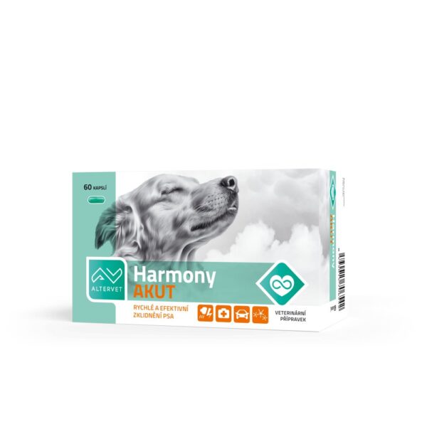 AV Harmony AKUT - veterinárny prípravok pre rýchle a efektívne upokojenie psa 60 kps
