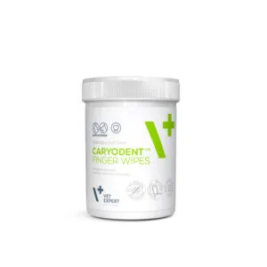 VET EXPERT CARYODENT® VLHČENÉ NÁVLEKY NA PRSTY – návleky na čistenie zubov pre psy a mačky 50 ks.