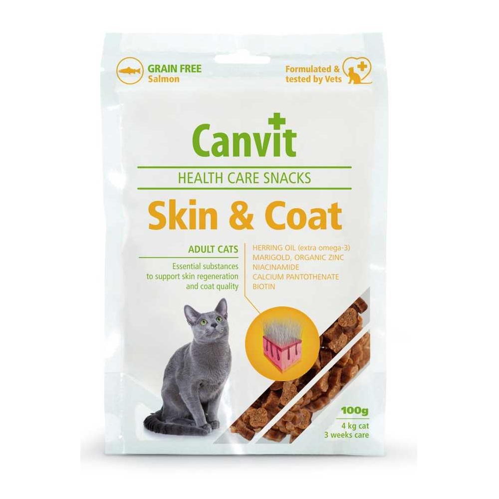 Pamlsok Canvit Health Care cat Skin & Coat Snack 100 g