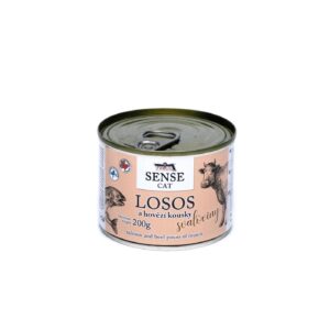 FALCO SENSE Cat losos a hovädzie kúsky svaloviny, konzerva 200 g